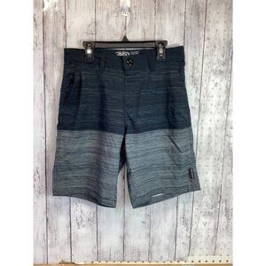 Whimsigoth heritage old money Pipeline Mens Black Gray Hybrid Surf Shorts Sze 28